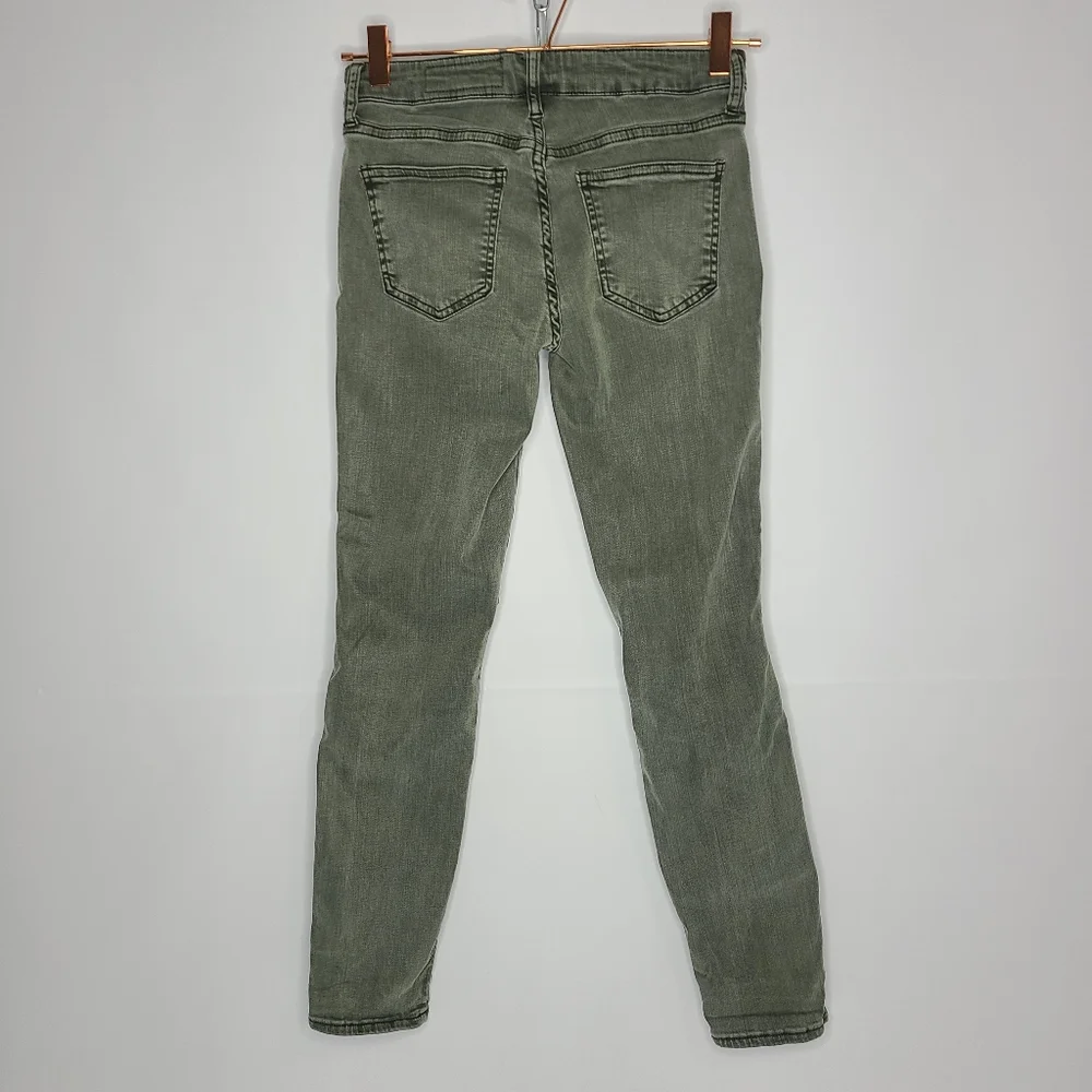 Pistola Audrey Pants Moto Detail Skinny Knit Olive Green Size 26 - Picture 5 of 10